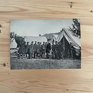 Vintage Jumbo Postard - Abraham Lincoln Visits Antietam Battlefield